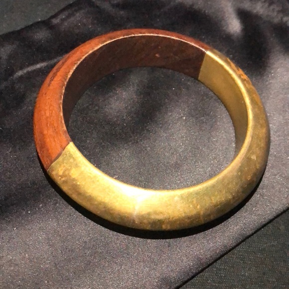 Nordstrom Brass/Wood Bangle (fits 7in”wrist) - Picture 2 of 2